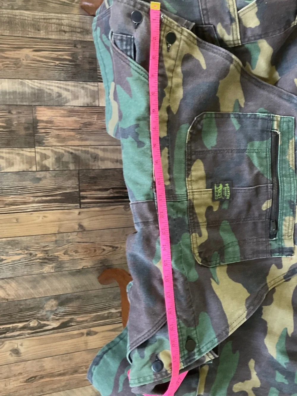 Pointer Vintage 80s Denim Camouflage Bib Overall Dungarees